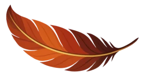 Fivepenny icon, brown swallow feather