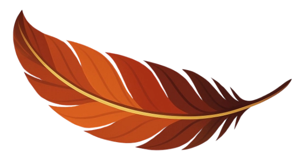 Fivepenny icon, brown swallow feather